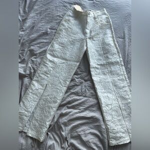 Somewhere x Nowhere White Pants With Leg Zip